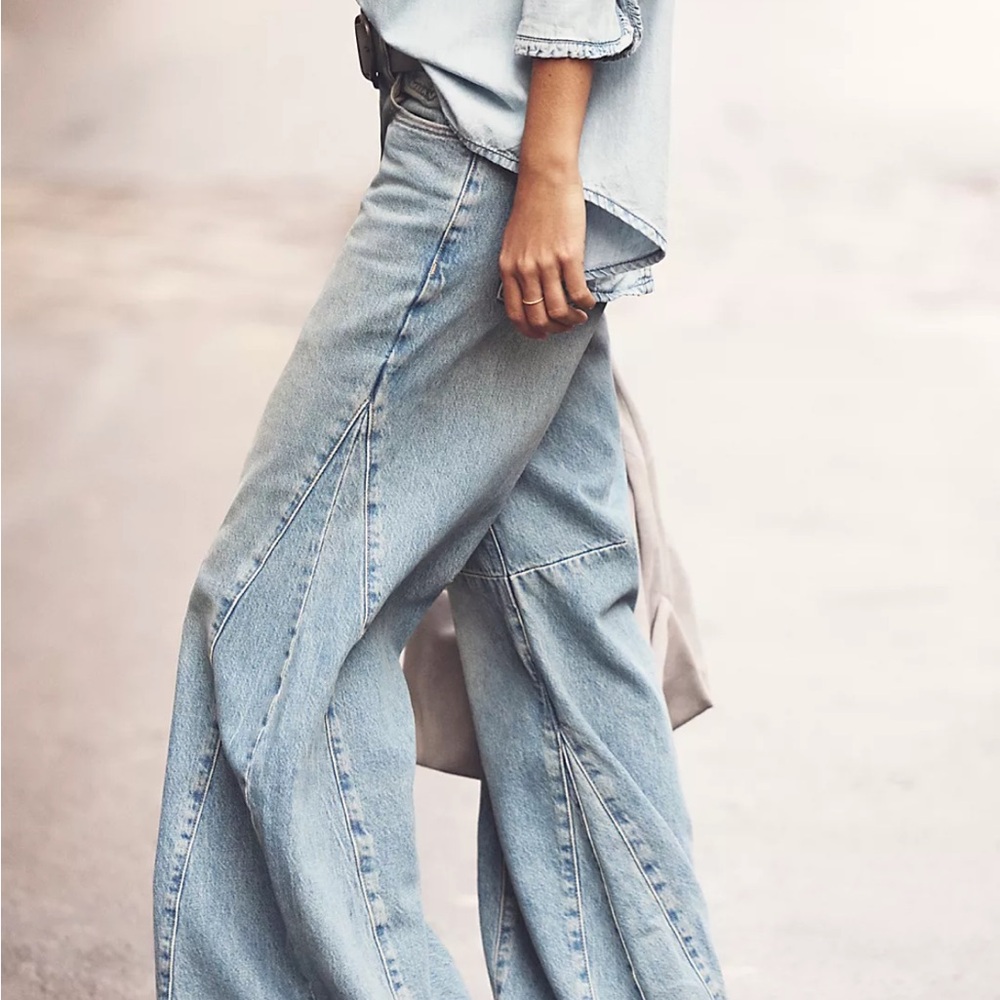 NWT We The Free Eden High Slouchy Flare Jeans